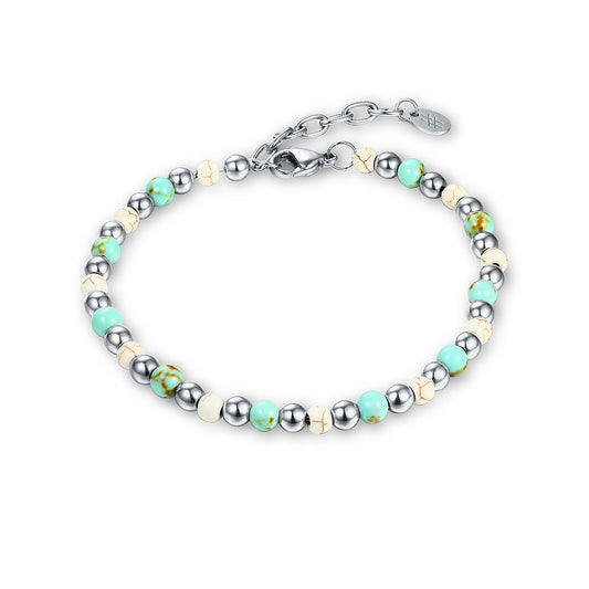 White and Turquoise Bracelet - BrandGioielli-White