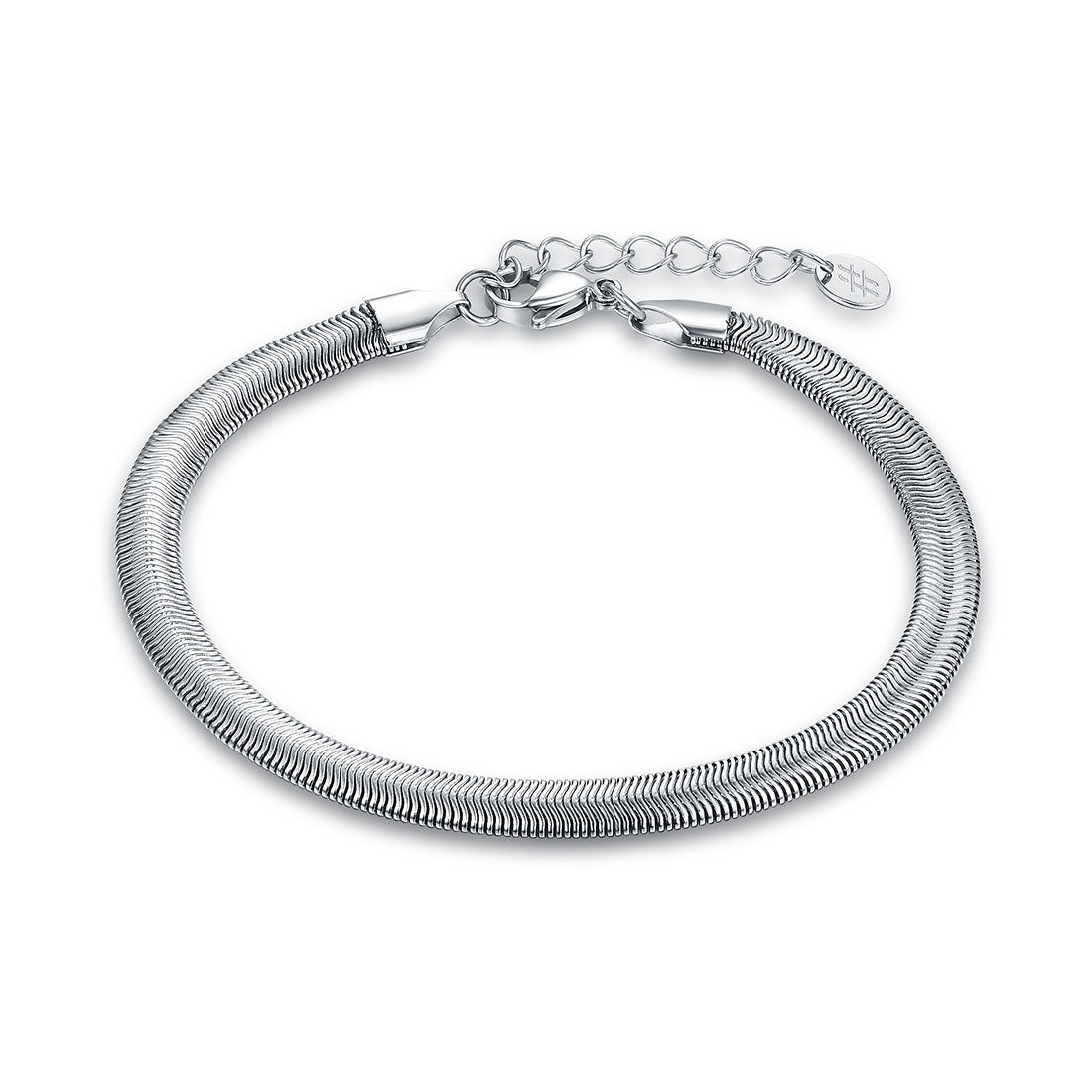 Steel snake chain bracelet - BrandGioielli-Grey