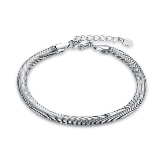 Steel snake chain bracelet - BrandGioielli-Grey