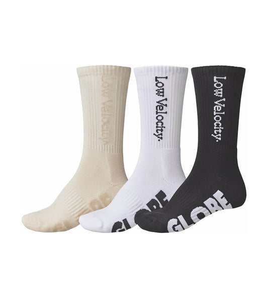 Low Velocity Crew Sock 3 Pack-White