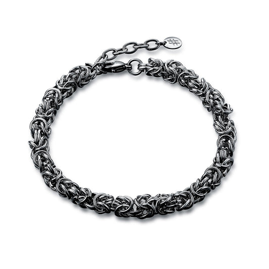 Black Celtic chain bracelet - BrandGioielli-Nero