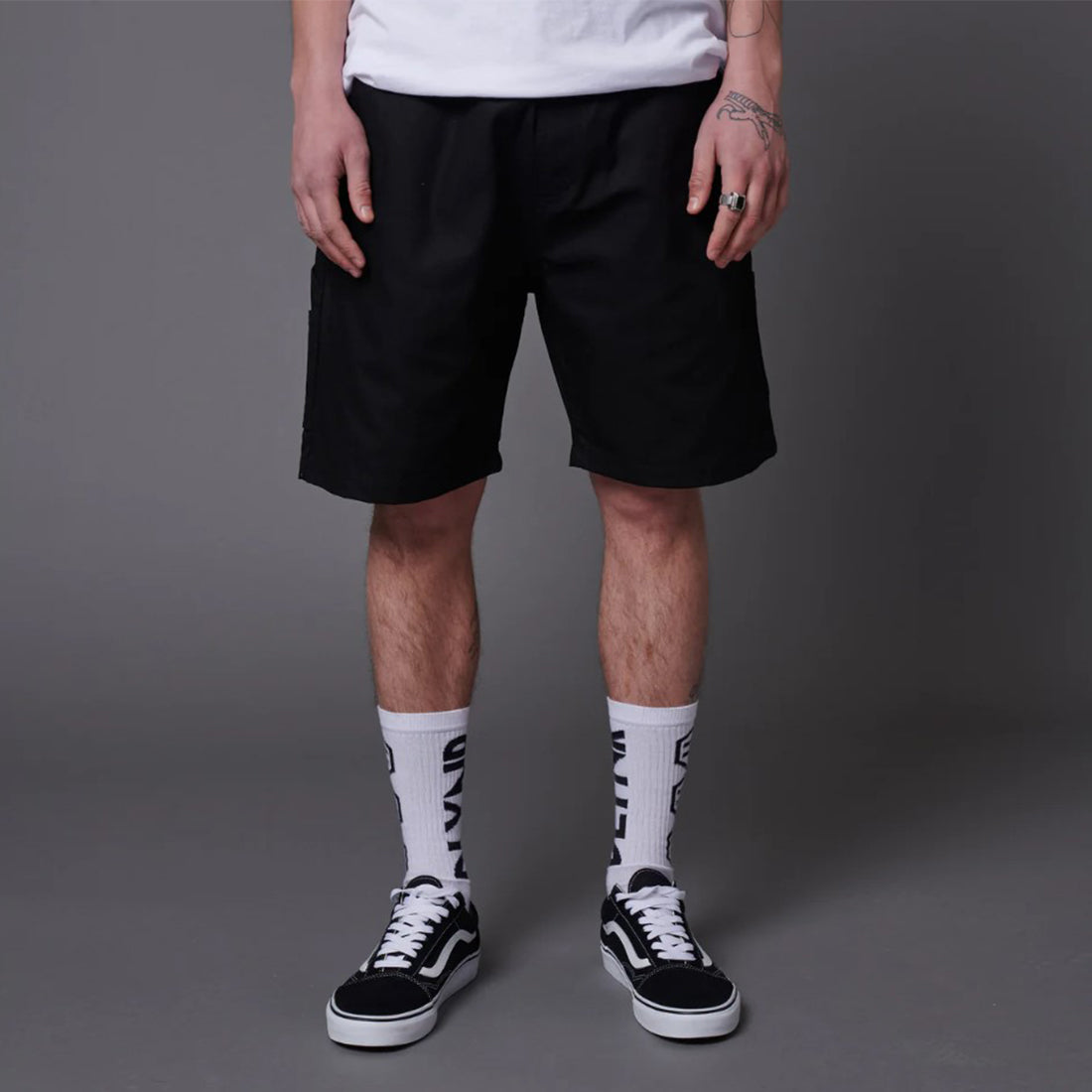 Pantaloncini Dolly Noire- Canvas Carpenter Shorts -Nero