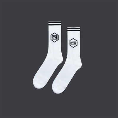 Dolly Noire Unisex Socks - Logo Socks - White