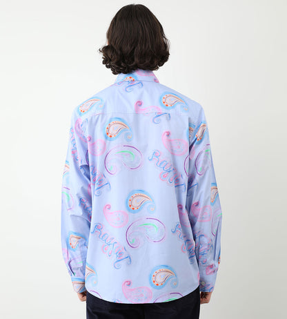 Paccbet (Rassvet) Long Sleeve Shirt - Paisley Manager Shirt - Light Blue