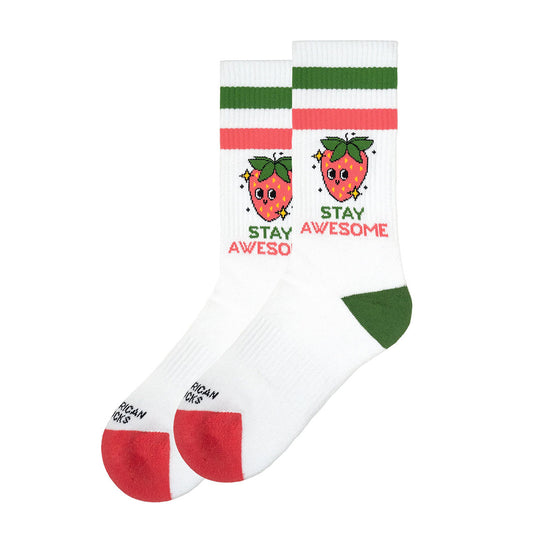 American Socks - Stay Awesome-White