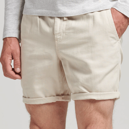 Pantaloncini Superdry - Vintage Overdyed Shorts-Crema