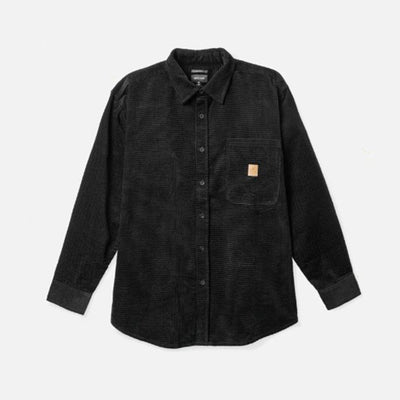 Camicia a maniche lunghe velluto Brixton - Porter Waffle Corduroy Shirt -Nero