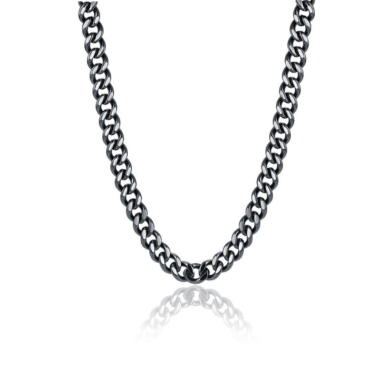 Flat Grumetta Necklace 11mm 50cm - BrandGioielli-Black