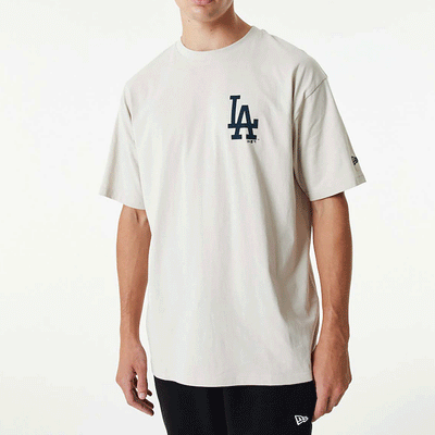 T-shirt a maniche corte New Era - Stadium Graphic Dodgers tee -Beige