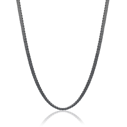 Black mesh chain necklace - BrandGioielli-Nero