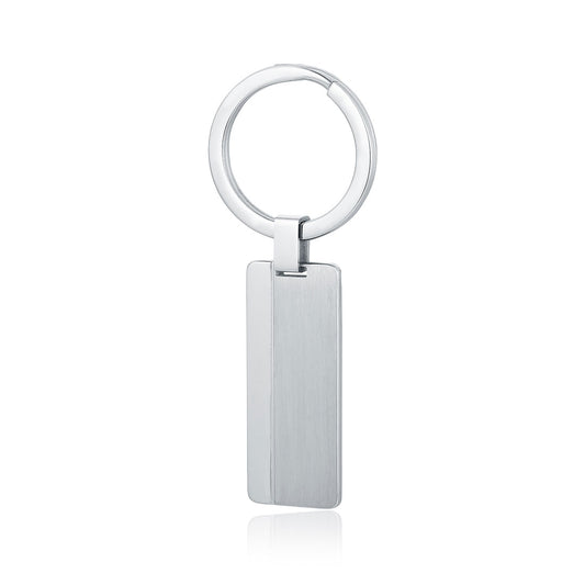 Satin plate key ring - BrandGioielli-Grey