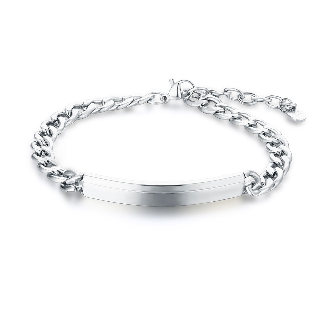 Bracelet with satin plate - BrandGioielli-Grey