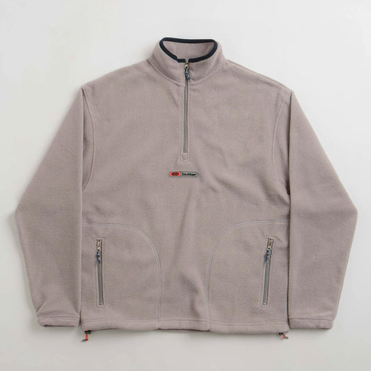 Butter Goods Fleece Sweatshirt - Pitch 1/4 Zip Pullover-Grey