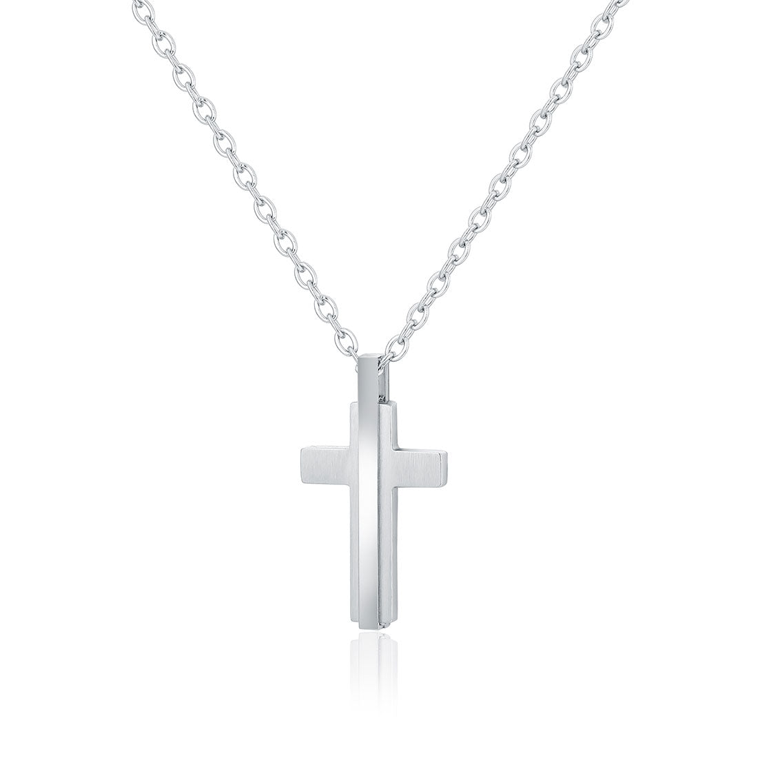 Satin cross necklace - BrandGioielli-Grey