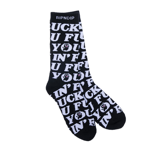 Unisex Rip N' Dip Socks - Fuckin Fuck Socks-Black