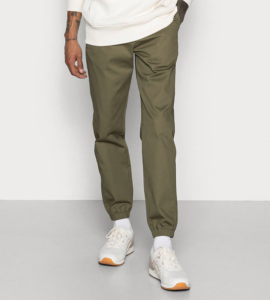 Man Pants - Twill Jogger Pant - Green