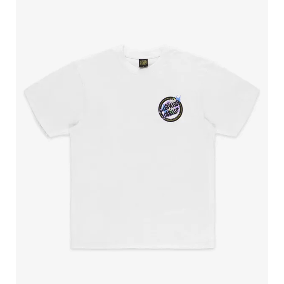 T-shirt a maniche corte Santa Cruz - Holo Flamed Dot Tee -Bianco
