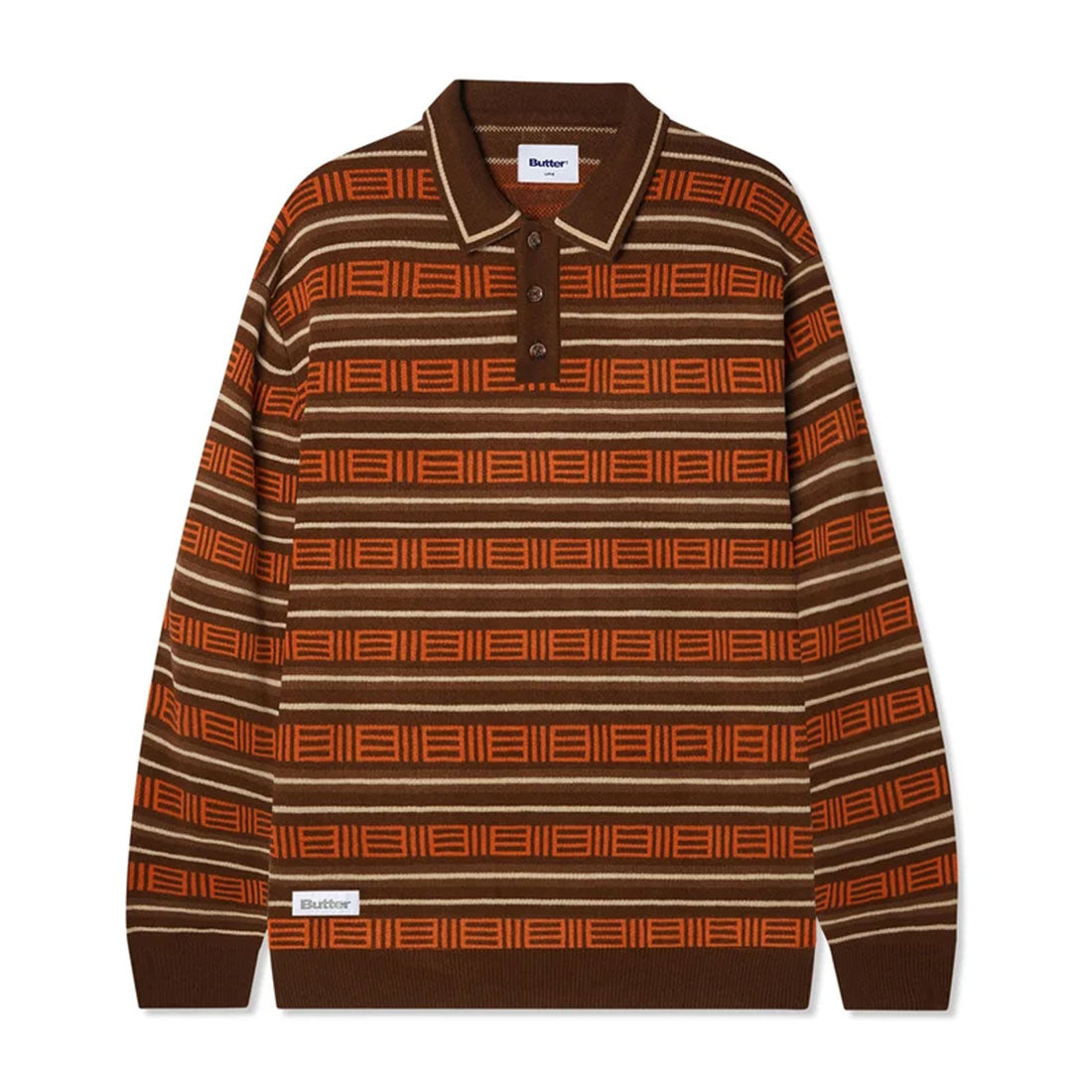 Butter Goods Sweater - Windsor Knitted Sweater-Brown