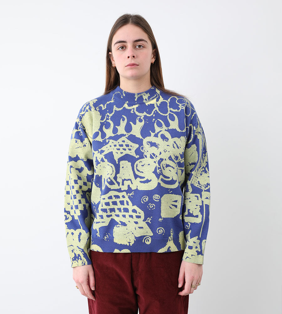 Paccbet (Rassvet) Crewneck Sweater - Spray Sweater Knit-Blue