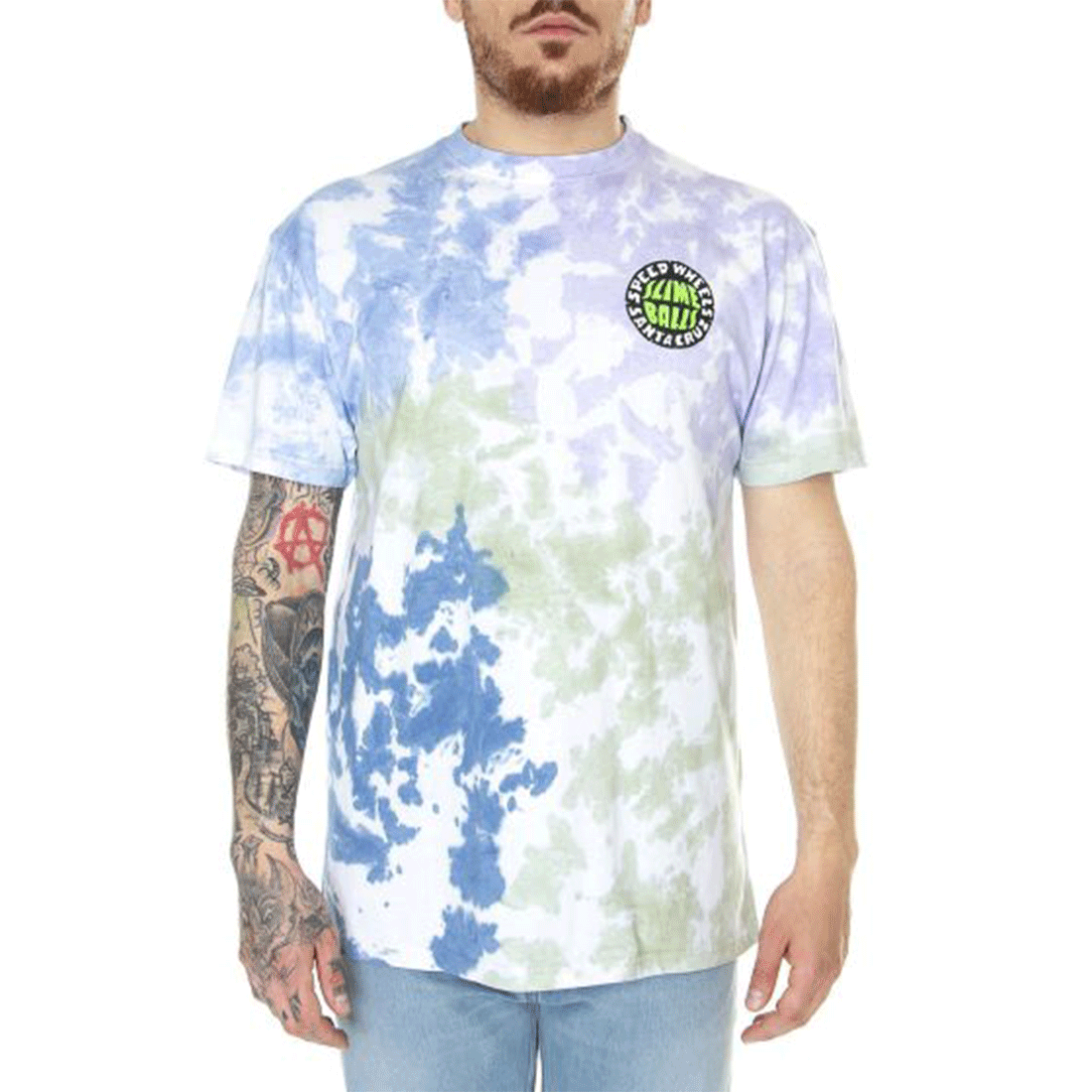 Santa Cruz short sleeve t-shirt - Slimey Tee - Light blue