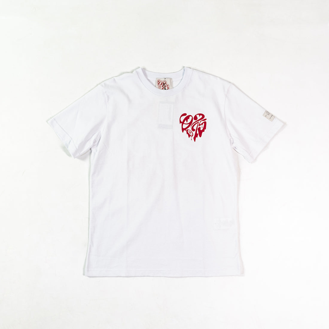 T-shirt a maniche corte 0275 - Heart tee-Bianco