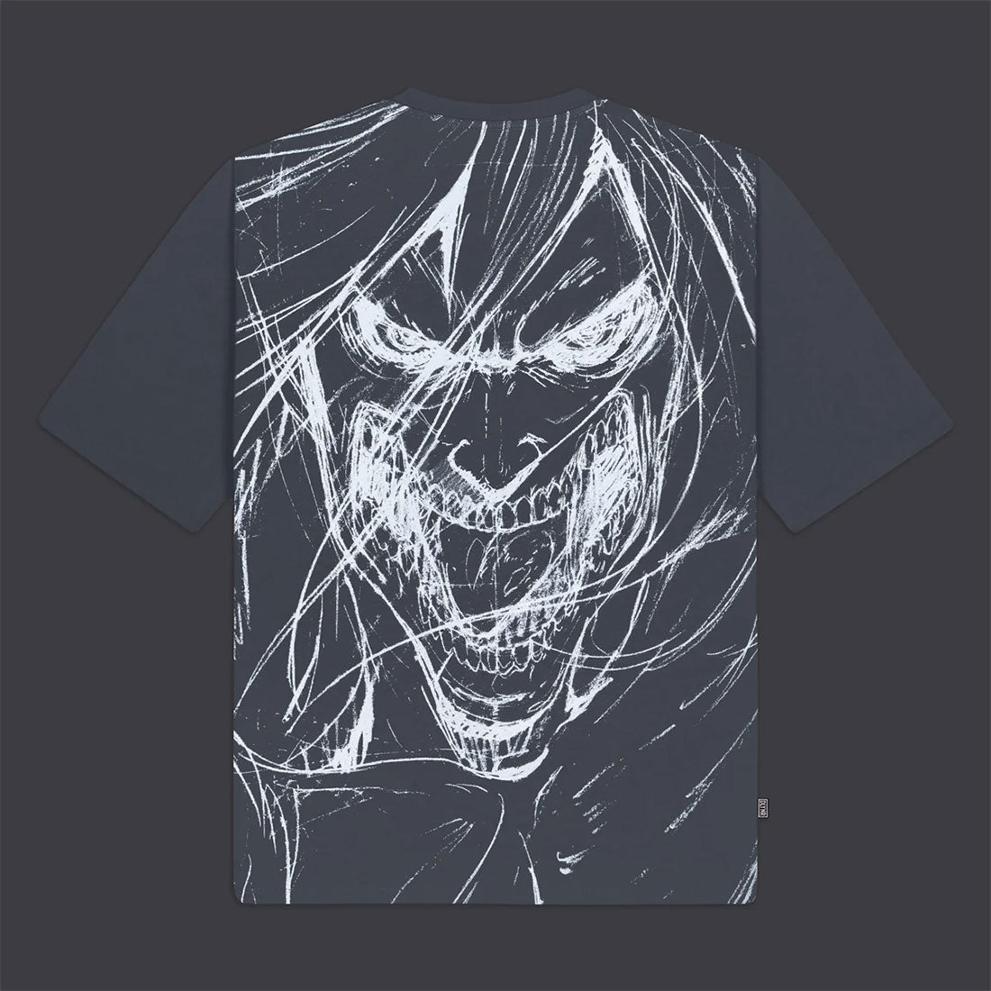 Dolly Noire Short Sleeve T-Shirt - AoT Sketch Over Tee-Grey