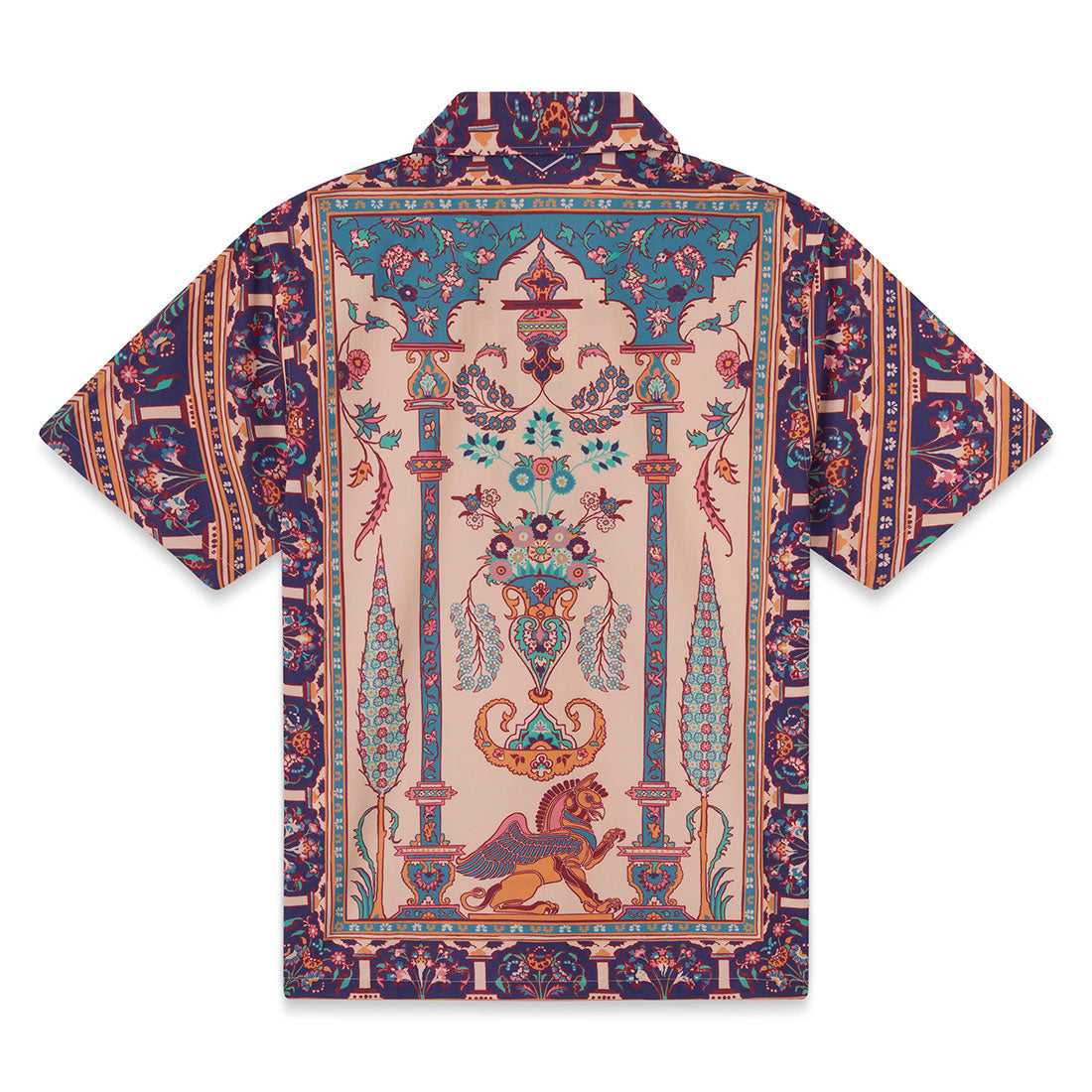 Camicia a maniche corte Dolly Noire - Persian Rug Bowling Shirt-Beige