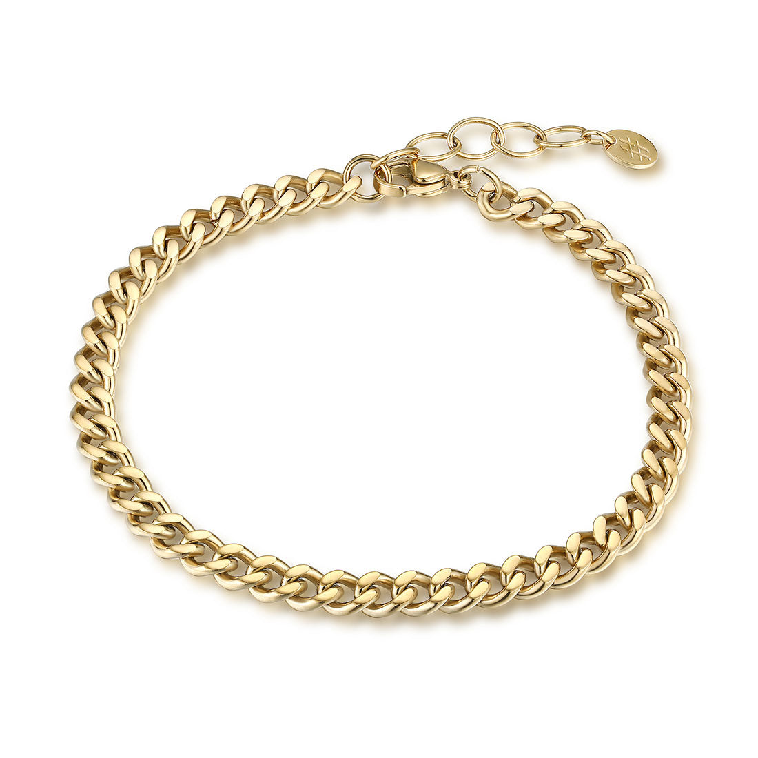 Flat Grumetta Bracelet 5mm 20+3cm - BrandGioielli-Oro