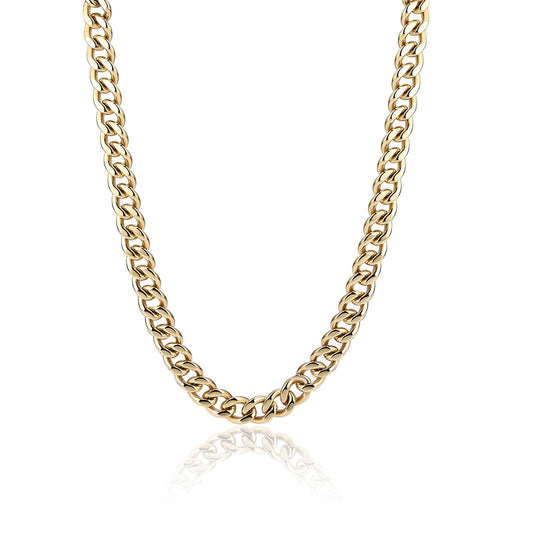 Flat Grumetta Necklace 11mm 50cm - BrandGioielli-Gold