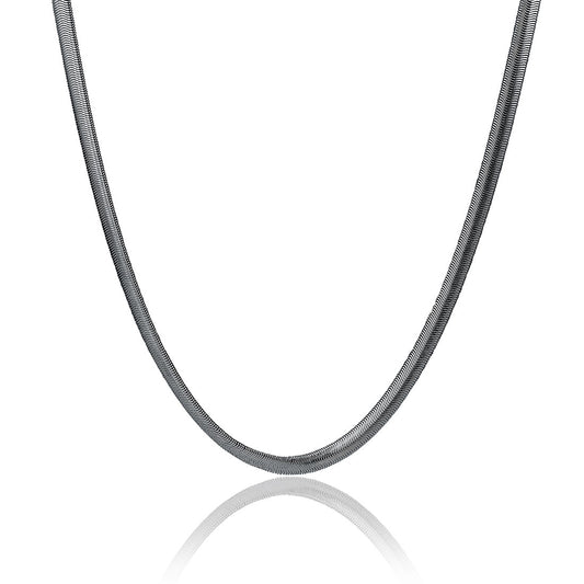 Black snake chain necklace - BrandGioielli-Nero