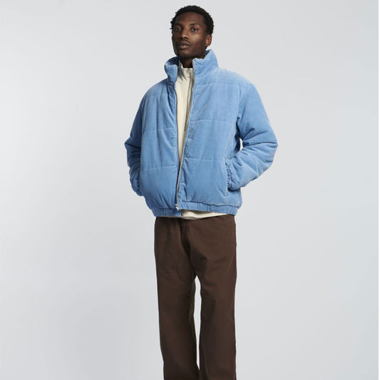 Edwin velvet down jacket - Attakai Puffa Jacket - Light blue