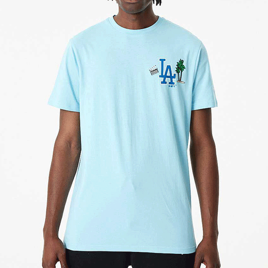 New Era short sleeve t-shirt - MLB City Graphic Dodgers tee - Light blue