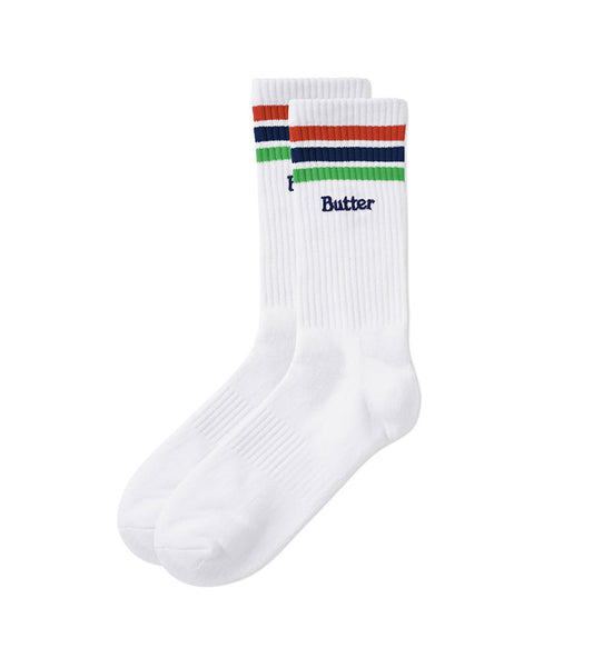 Stripe Socks -White