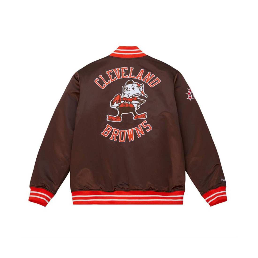 Giacca College Mitchell & Ness - Cleveland Browns Satin Jacket-Marrone
