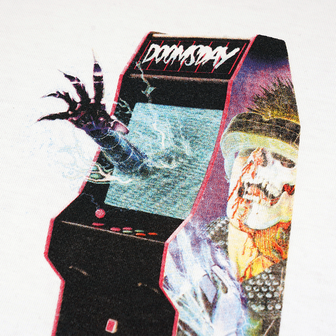 T-shirt a maniche corte Doomsday - Arcadeath tee-Bianco