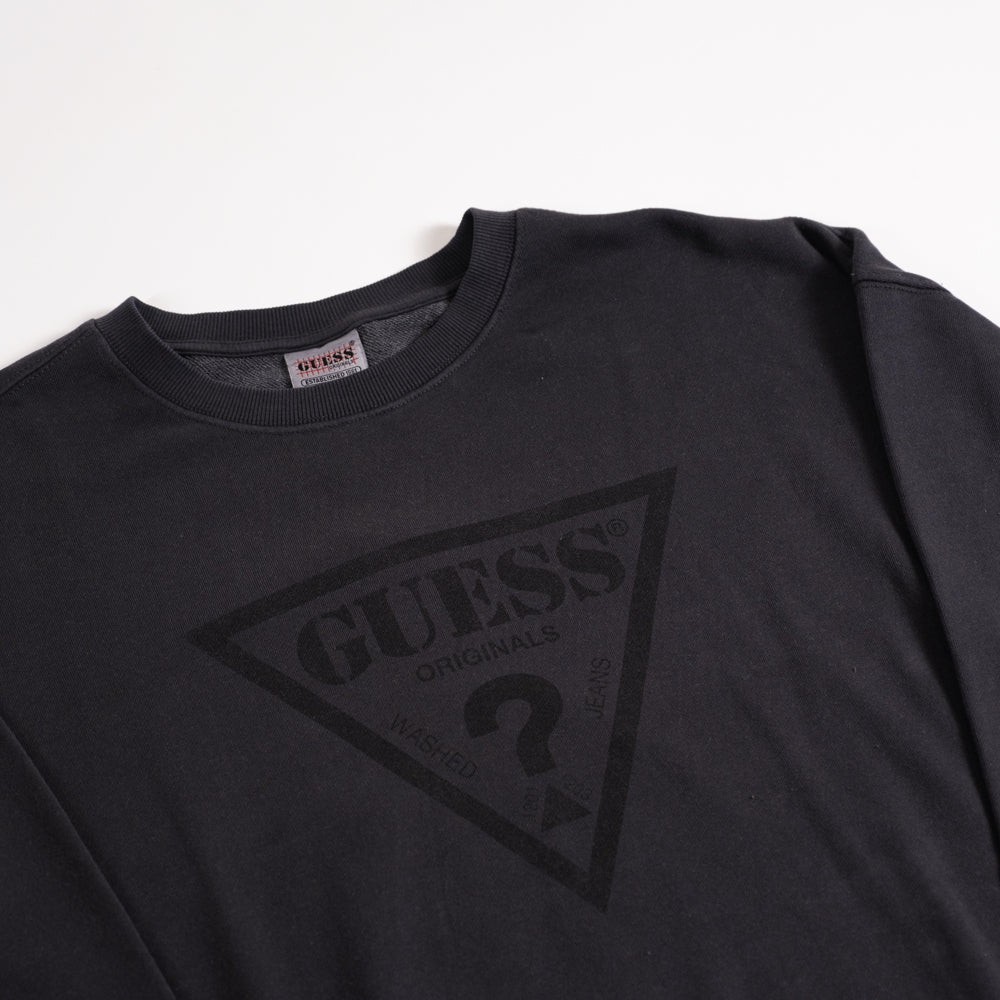 Guess Originals Hoodie - Vintage Logo Crew-Black