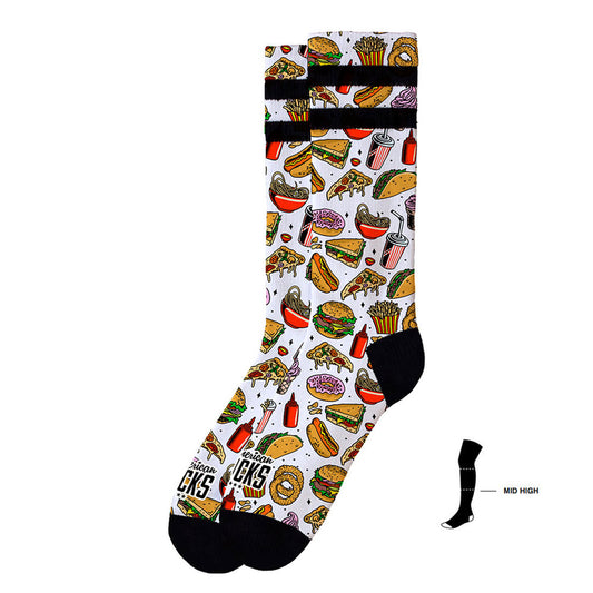 American Socks - Junk Food-White