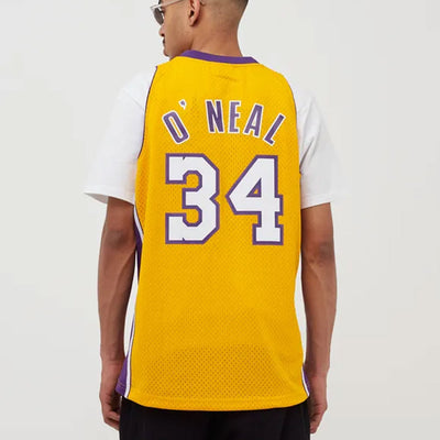 Canotta Mitchell & Ness - Swingman Jersey O'Neal Lakers-Giallo