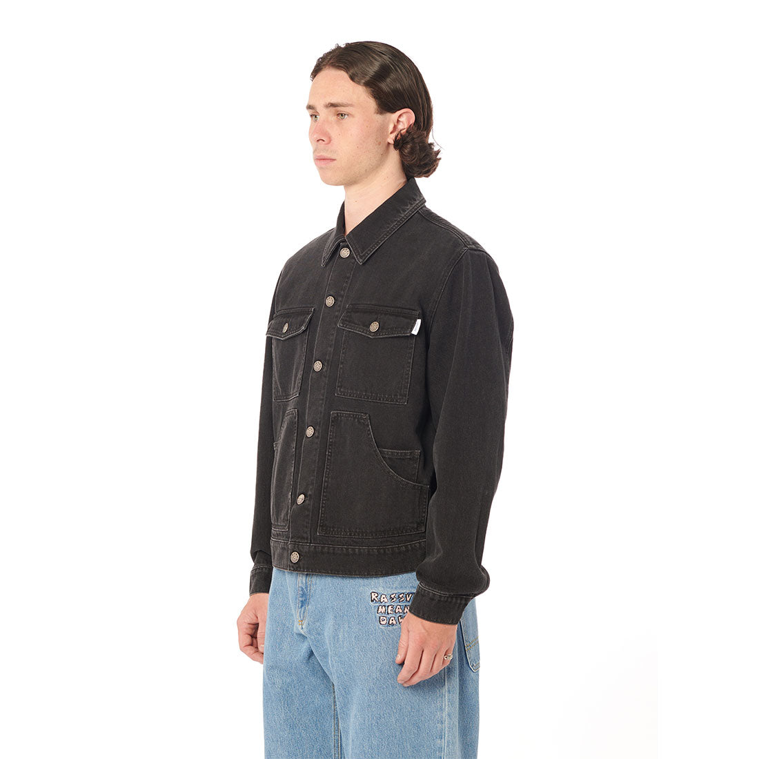 Giacca di Jeans Rassvet - Typo Denim Jacket -Nero