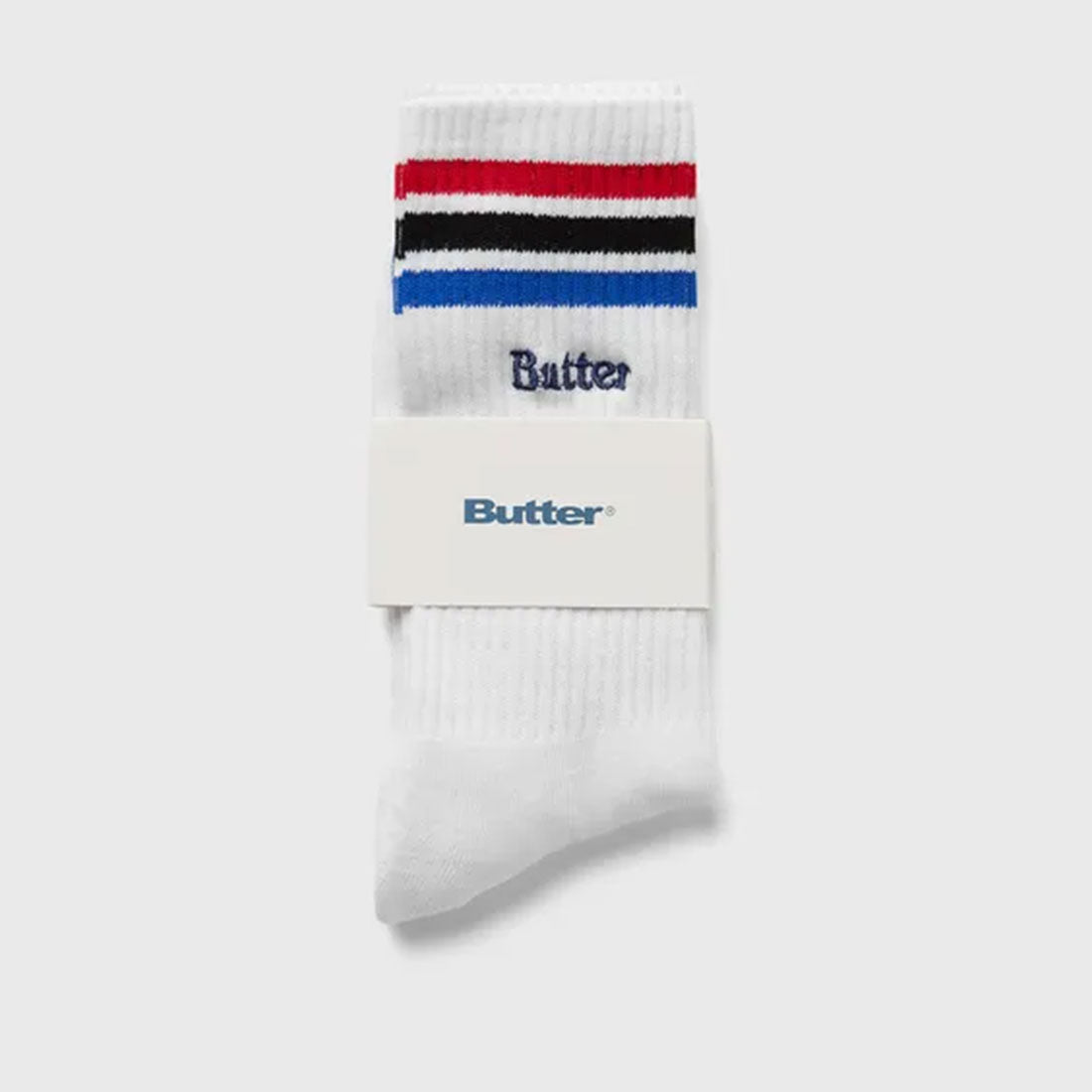 Butter Goods Socks - Stripes Socks-White