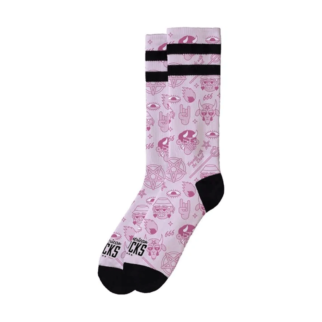 American Socks - Friends With The Devil - Pink